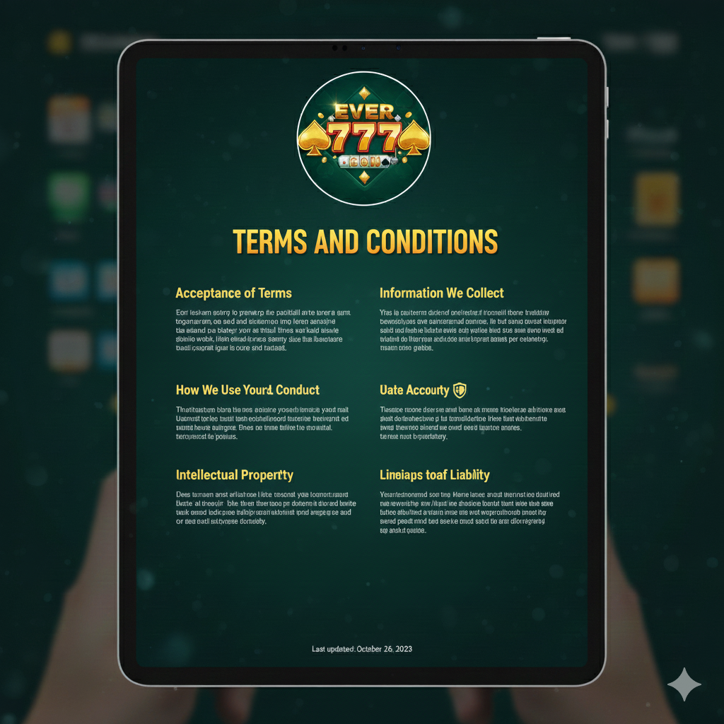 Terms and Conditions - Ever 777