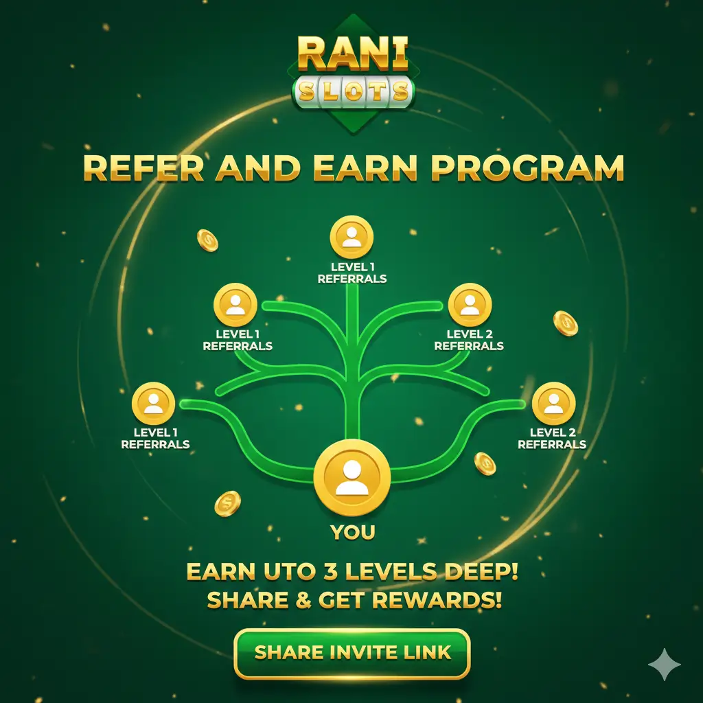 Rani Slots Referral Code and Daily Bonus Rewards Program