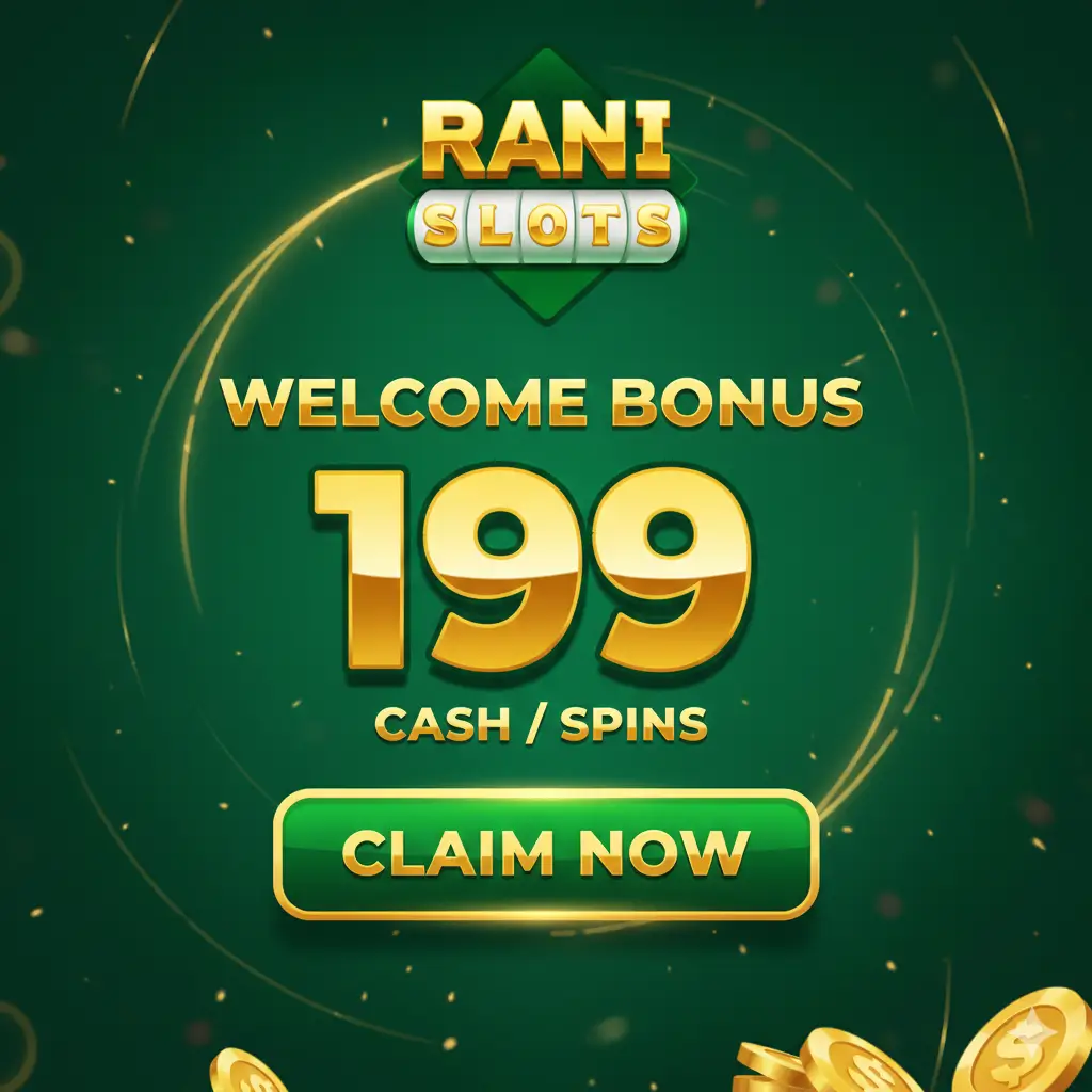 Clame 199 welcome bopnus in rani slots game